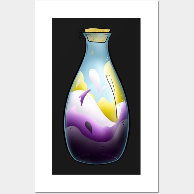 Nonbinary Pride Potion Wall Art by Qur0w